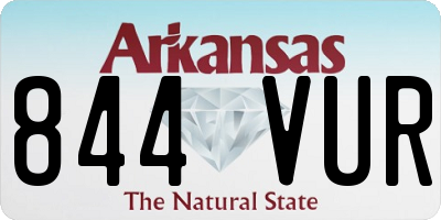 AR license plate 844VUR