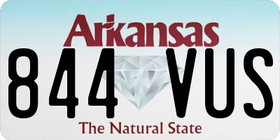 AR license plate 844VUS