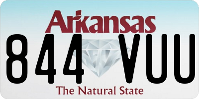AR license plate 844VUU