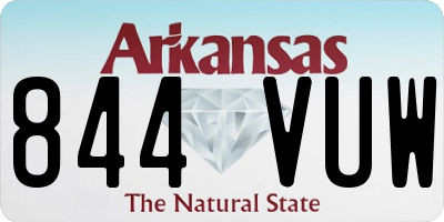 AR license plate 844VUW