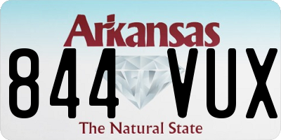 AR license plate 844VUX