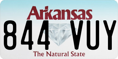 AR license plate 844VUY