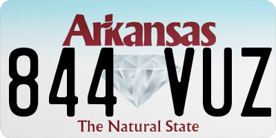AR license plate 844VUZ