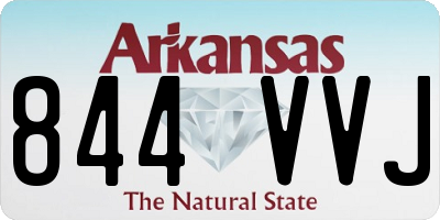 AR license plate 844VVJ