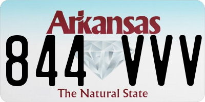 AR license plate 844VVV