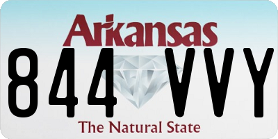 AR license plate 844VVY