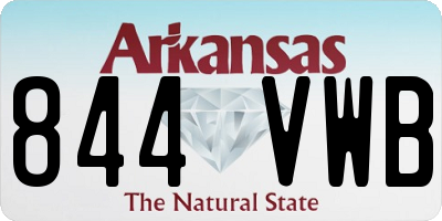 AR license plate 844VWB