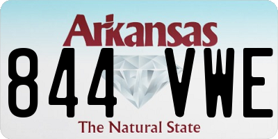 AR license plate 844VWE
