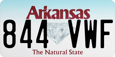 AR license plate 844VWF