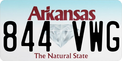 AR license plate 844VWG