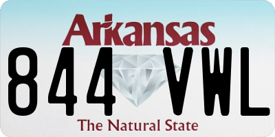 AR license plate 844VWL