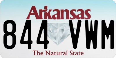 AR license plate 844VWM
