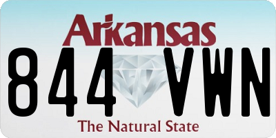 AR license plate 844VWN