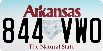 AR license plate 844VWO
