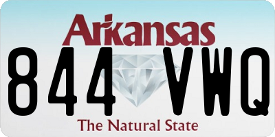 AR license plate 844VWQ