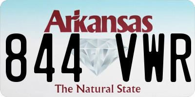 AR license plate 844VWR