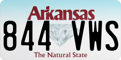 AR license plate 844VWS