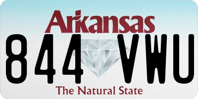 AR license plate 844VWU