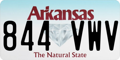 AR license plate 844VWV