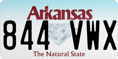 AR license plate 844VWX