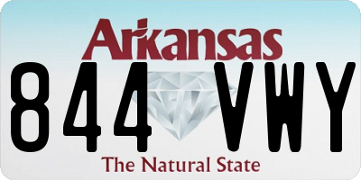 AR license plate 844VWY
