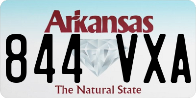 AR license plate 844VXA