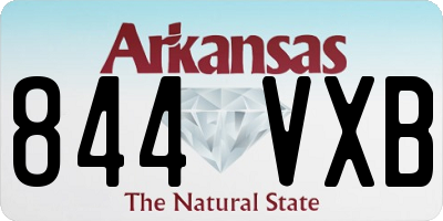 AR license plate 844VXB