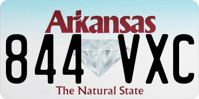 AR license plate 844VXC