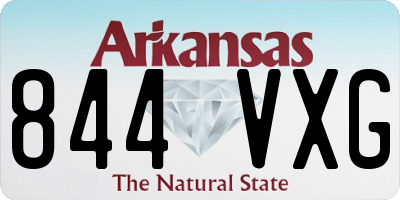 AR license plate 844VXG