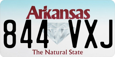 AR license plate 844VXJ
