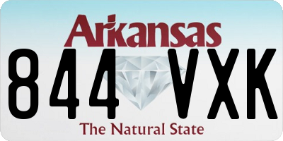 AR license plate 844VXK