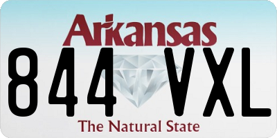 AR license plate 844VXL