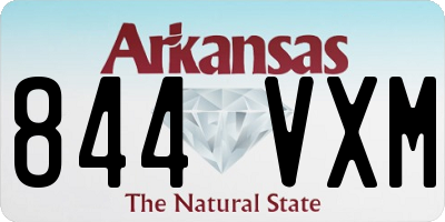 AR license plate 844VXM