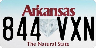 AR license plate 844VXN