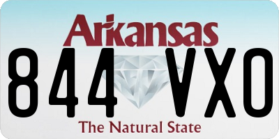 AR license plate 844VXO