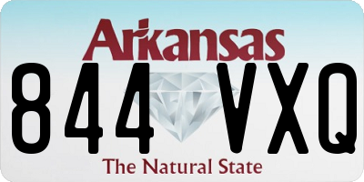 AR license plate 844VXQ