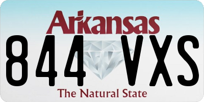 AR license plate 844VXS