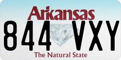 AR license plate 844VXY