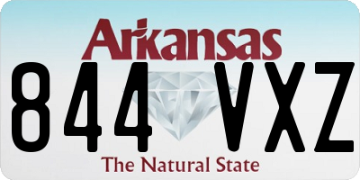AR license plate 844VXZ