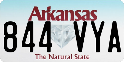 AR license plate 844VYA