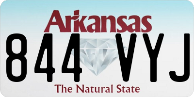 AR license plate 844VYJ