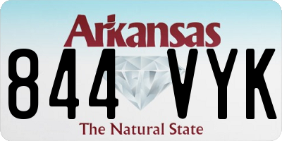 AR license plate 844VYK
