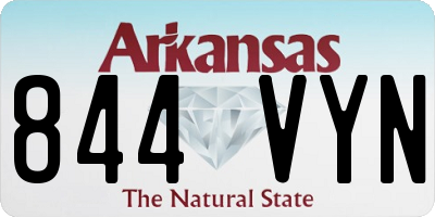AR license plate 844VYN