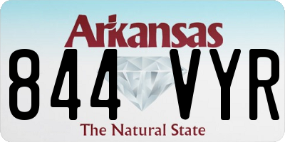 AR license plate 844VYR