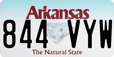 AR license plate 844VYW