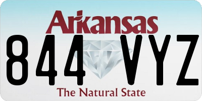 AR license plate 844VYZ