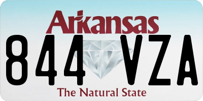 AR license plate 844VZA