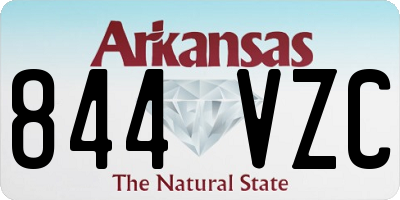 AR license plate 844VZC