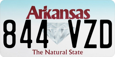 AR license plate 844VZD