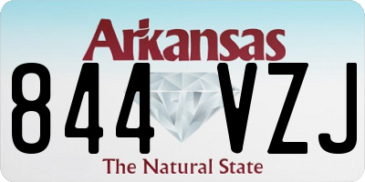 AR license plate 844VZJ
